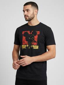 Funko Cartoon Mickey Mouse Printed Men Crewneck T-Shirt And Pop Figure Toy - Multicolor - View 1