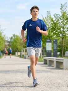 Adidas Kids' Easy To Match Moisture-Wicking Breathable Travel Daily Weekend Blue IQ4768 - Team navy blue 2 - View 5