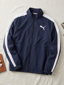 Puma Sports Jackets Stretchy Comfortable Durable Casual Weekend Commuting Blue 520418-03 - Navy - View 2