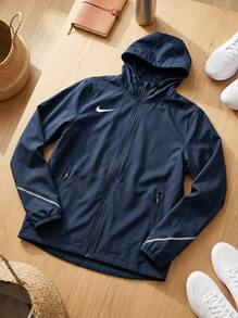 Nike Men's Sports Jackets Durable Versatile Waterproof Commuting Outdoor Camping Blue NT0319-451 - Navy Blue - View 2