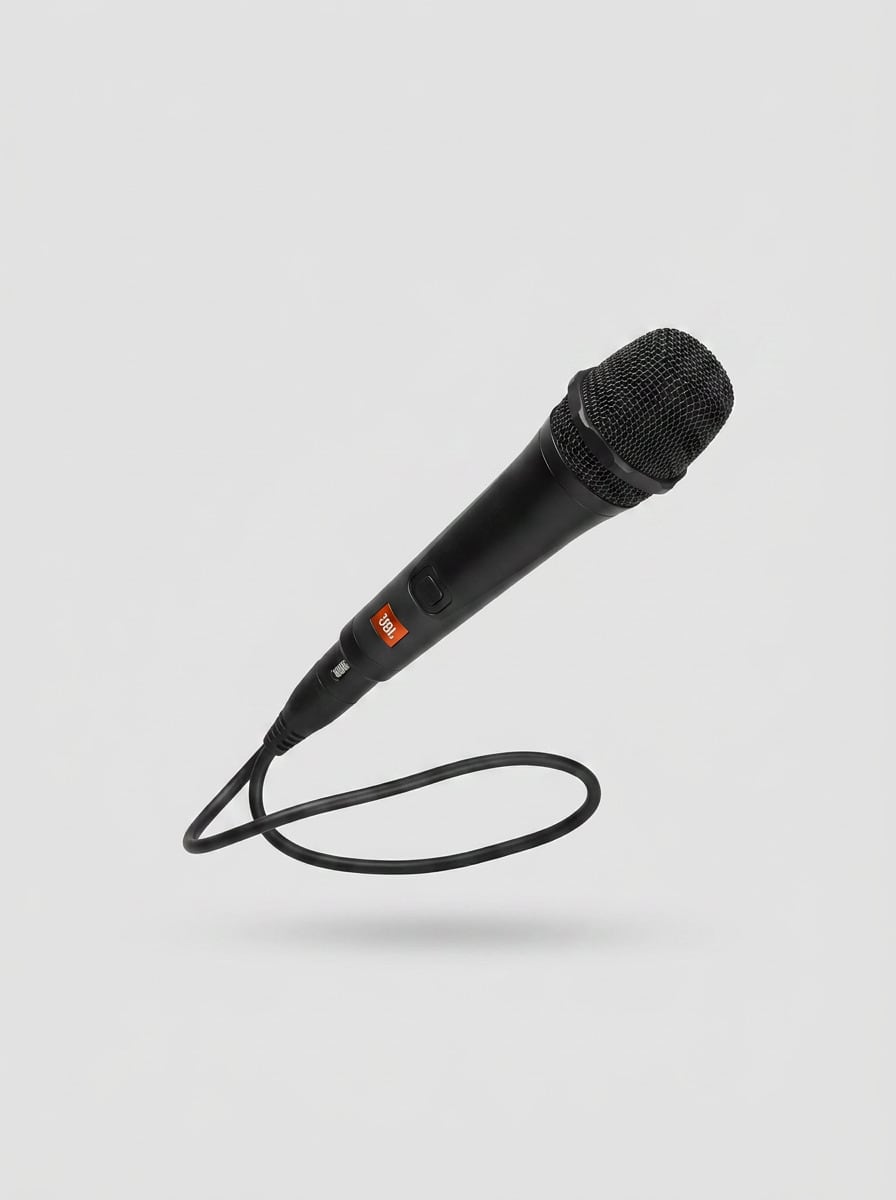 PBM 100 Dynamic Vocal Microphone With Cable, Cardioid Directional Pattern, Accessories For JBL PartyBox, Home Karaoke, Black - Black - View 1