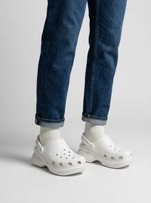 Crocs CLASSIC PLATFORM CLOG Men's Clogs Easy To Clean Ergonomic Waterproof Walking Garden Beach 206302-100 - White - View 1