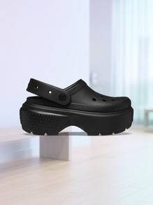 Crocs CLASSIC CLOG Women's Clogs Lightweight Versatile Comfortable Vacation Travel Casual Black 209347-001 - Black - View 2