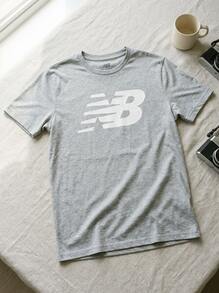 New Balance Men's Sports Tees & Tanks Durable Comfortable Versatile School Casual Outing Grey MT03919AG - Grey - View 2
