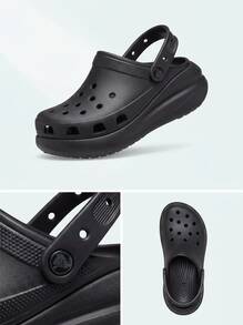 Crocs CLASSIC MEGA CRUSH CLOG Women's Clogs Flexible Cushioned Lightweight Garden Summer Shopping Black 207521-001 - Black - View 6