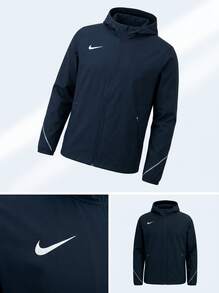 Nike Men's Sports Jackets Durable Versatile Waterproof Commuting Outdoor Camping Blue NT0319-451 - Navy Blue - View 4