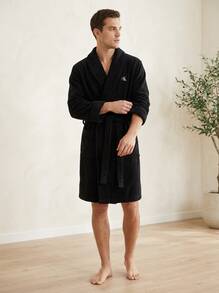 Calvin Klein CK LOUNGEWEAR Men's Skin-Friendly Lightweight Soft After Work Home Leisure Black LV00NM2819-UB1 - Black - View 2