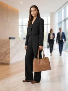 Valentino Bags حقائب توت نسائية من Brxtn باللون البني - بني - مشاهدة 4