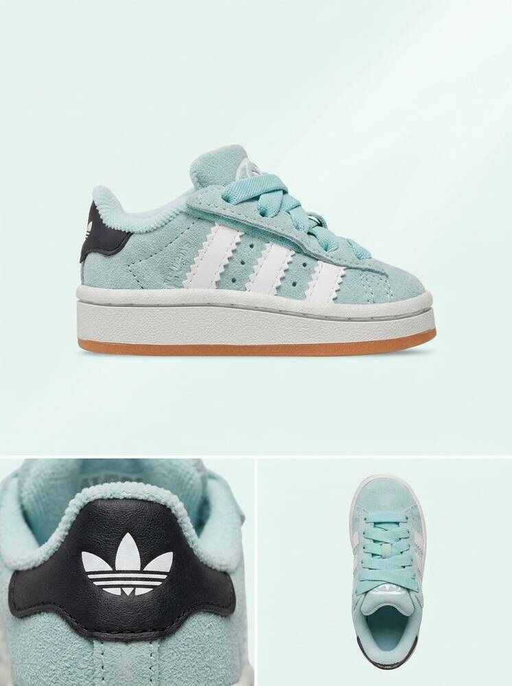 Adidas Campus Kids' Sneakers Durable Classic Retro Shopping Daily Weekend JP5514 - Seflaq/Ftwwht/Gum2 - View 5