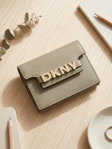 DKNY محفظة نسائية AVRIL ثلاثية الطي باللون الأخضر - أخضر - مشاهدة 3