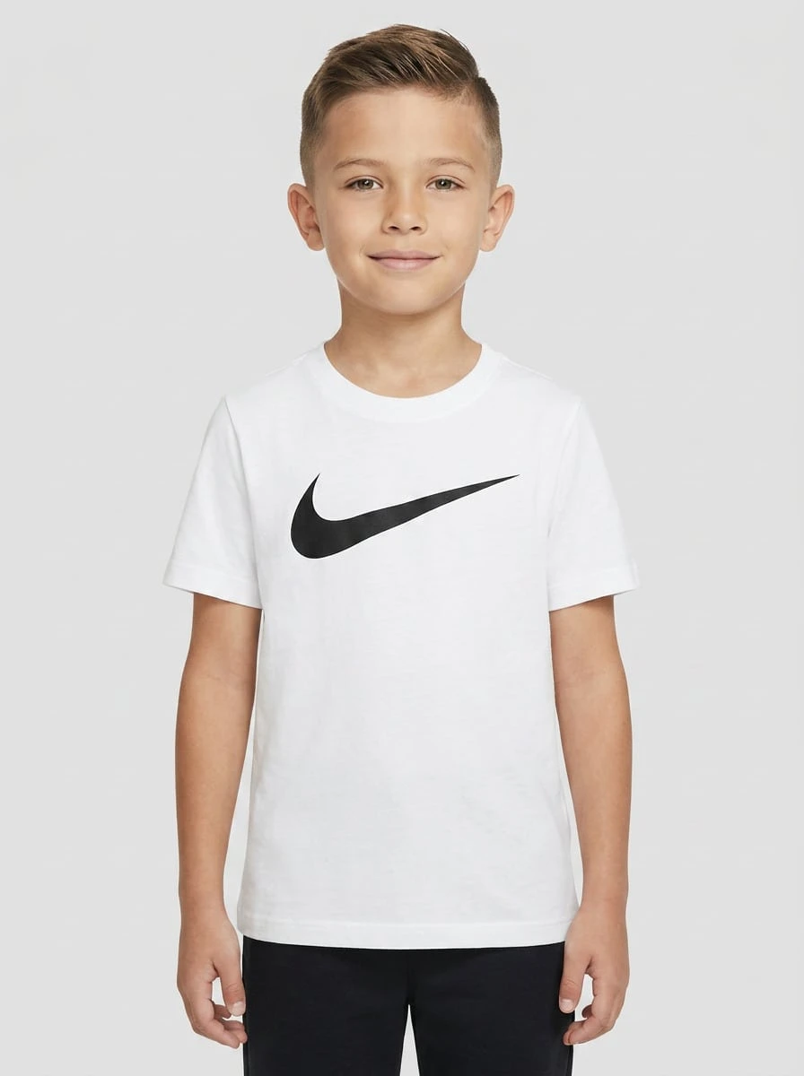 Nike قميص تي شيرت أبيض شباب بتقنية Dri-FIT 20 قطعة - أبيض - مشاهدة 1