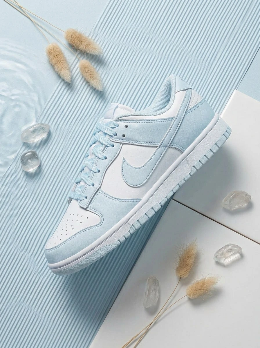 Nike Dunk Low Hi Td Women Sneakers Lightweight Breathable Versatile Daily Running White IB7311-100 - White/Blue - View 1