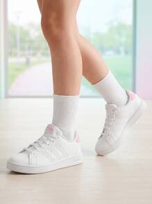 Adidas Advantage Kids' Sneakers Premium Modern Anti-Slip Running Street Style Office White ID3886 - Cloud White / Bliss Pink / Core Black - View 2