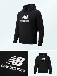 New Balance Men's Sports & Outdoor Hoodies Soft Versatile Warm Weekend Sports Commuting Black MT31537BK - Black - View 4