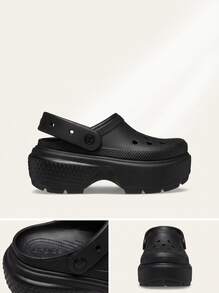 Crocs CLASSIC CLOG Women's Clogs Lightweight Versatile Comfortable Vacation Travel Casual Black 209347-001 - Black - View 6