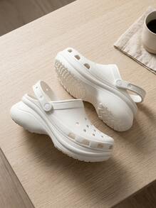 Crocs CLASSIC PLATFORM CLOG Men's Clogs Easy To Clean Ergonomic Waterproof Walking Garden Beach 206302-100 - White - View 3