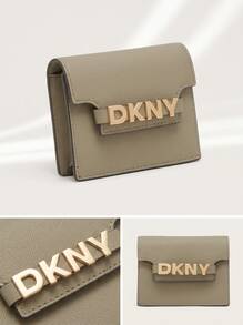 DKNY محفظة نسائية AVRIL ثلاثية الطي باللون الأخضر - أخضر - مشاهدة 6