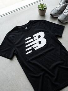 New Balance Men's Sports Tees & Tanks Versatile Lightweight Easy To Match Weekend Sports Outdoor Black MT03919BK - Svart - Visa 2