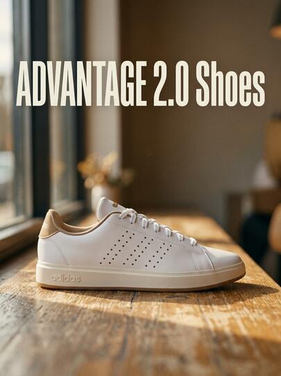 Adidas Advantage Men's Casual Athletic Shoes Heritage Flexible Rubber Outsole Street Style Running School White IH4263