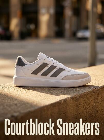 Adidas Courtblock Men's Casual Athletic Shoes Rubber Outsole Lightweight Snug Fit Running Street Style Office White IH1709