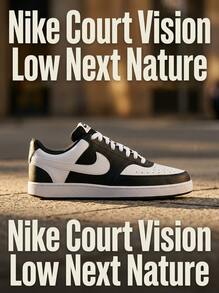 Nike Court Vision 女式运动鞋 黑/白 DH3158-003 - 黑白 - 查看 1