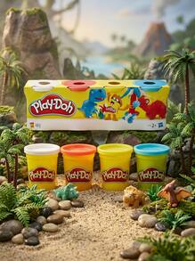 Play-Doh Classic Colors 4-Pack Ages 2+ B5517EU4 - Dinasours - View 1