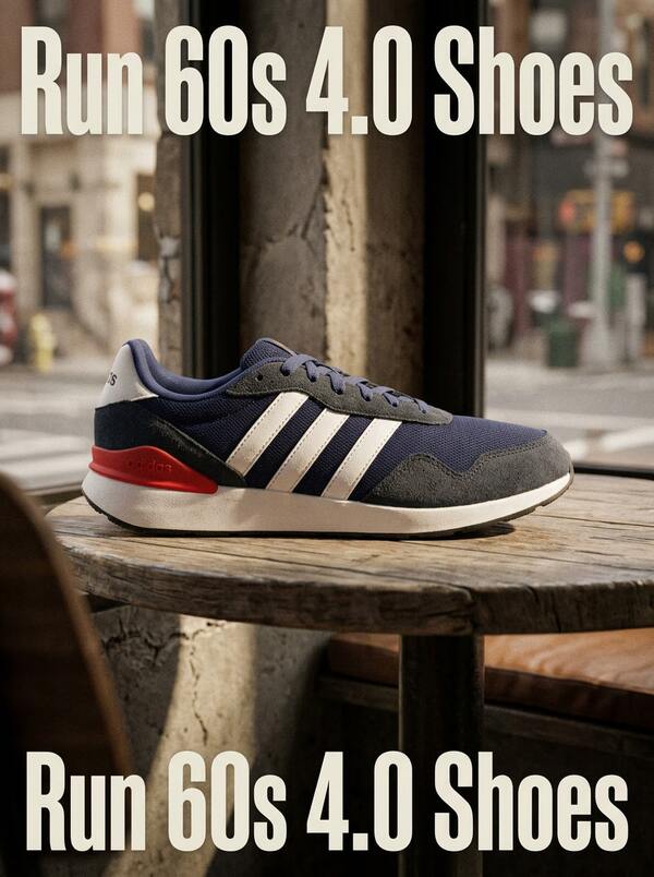 Adidas Run 60S 3.0 Men's Casual Athletic Shoes Heritage Flexible Rubber Outsole Running Street Style Office White JR6620