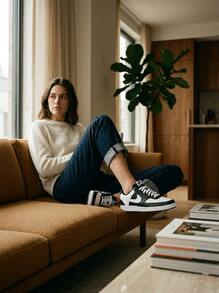 Nike Court Vision 女式运动鞋 黑/白 DH3158-003 - 黑白 - 查看 7