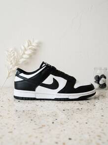Nike Dunk Low Hi Gs 女款運動鞋，輕量透氣緩震，日常休閒，黑色 CW1590-100 - 白色/白色/黑色 - 查看 1
