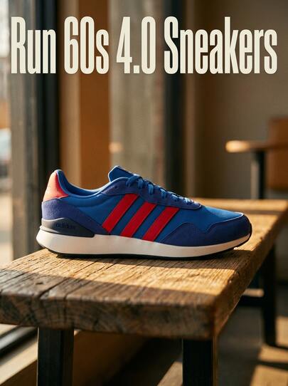 Adidas Run 60S 3.0 Men's Lässig Athletic Shoes Sporty Responsive Durable Walking Outing Commuting blau JR7488