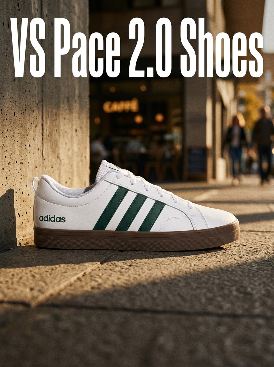 Adidas Vs Pace 2.0 Men's Casual Athletic Shoes Premium Modern Anti-Slip Travel Training Street Style Black KI6515 - Black and White - View 1