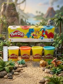 Play-Doh Classic Colors 4-Pack Ages 2+ B5517EU4 - Dinasours - View 6