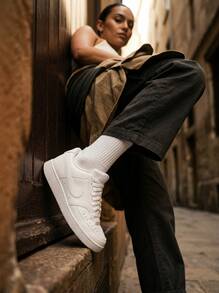 Nike Court Vision Low Next Nature 女款运动鞋 DH3158 - 白色/白色/白色 - 查看 6