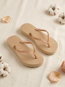 Havaianas Slim Flatform Women's Flip-Flops Gold 4144537 - Golden - View 3