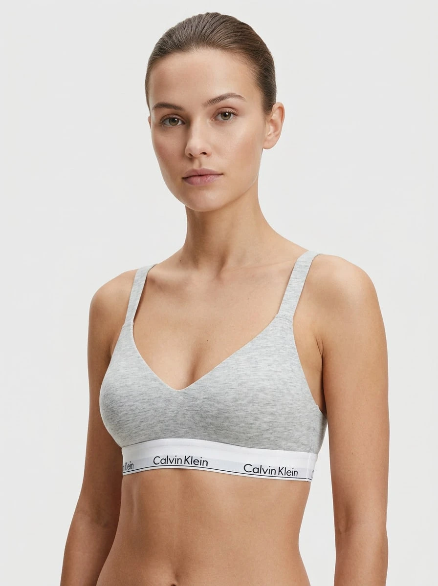 Calvin Klein CK UNDERWEAR Women's Soft Elastic Skin-Friendly Daily Casual Home 000QF7900E-P7A - Grey - View 1