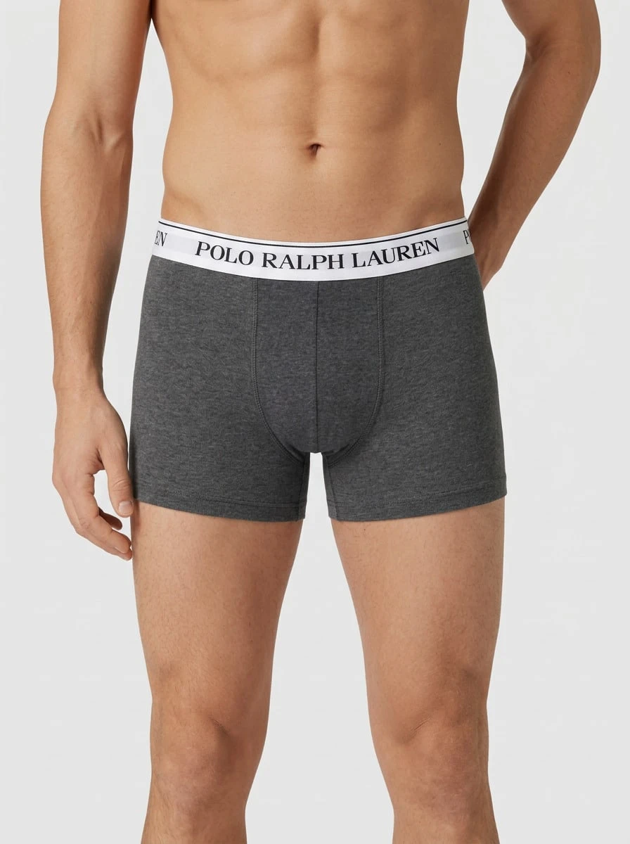 Ralph Lauren 3 Pack Men's Boxers - WHITE/BROWN - View 1