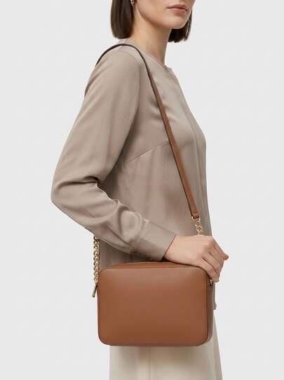Michael Kors Women's Waterproof Durable Zippered Shopping Commuting Daily Brown 35T8GTTC9L-LUG