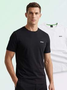 Hugo Boss عبوة من 2 تي شيرت رجالي باللونين الأسود والأبيض - Open Miscellaneous - مشاهدة 2