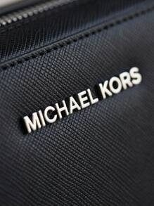 Michael Kors Women's Premium Portable Easy To Clean Weekend Gym Casual Black 35F8STTC9L-001 - Black - View 3