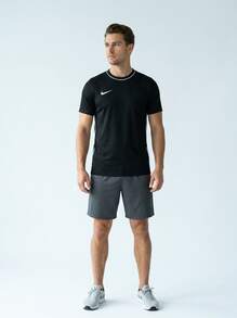 Nike Men's Sports Tees & Tanks Versatile Lightweight Easy To Match Home Travel Daily Black HM7127-010 - Black and White - View 6