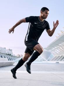 Nike Men's Sports Tees & Tanks Versatile Lightweight Easy To Match Home Travel Daily Black HM7127-010 - Black and White - View 5