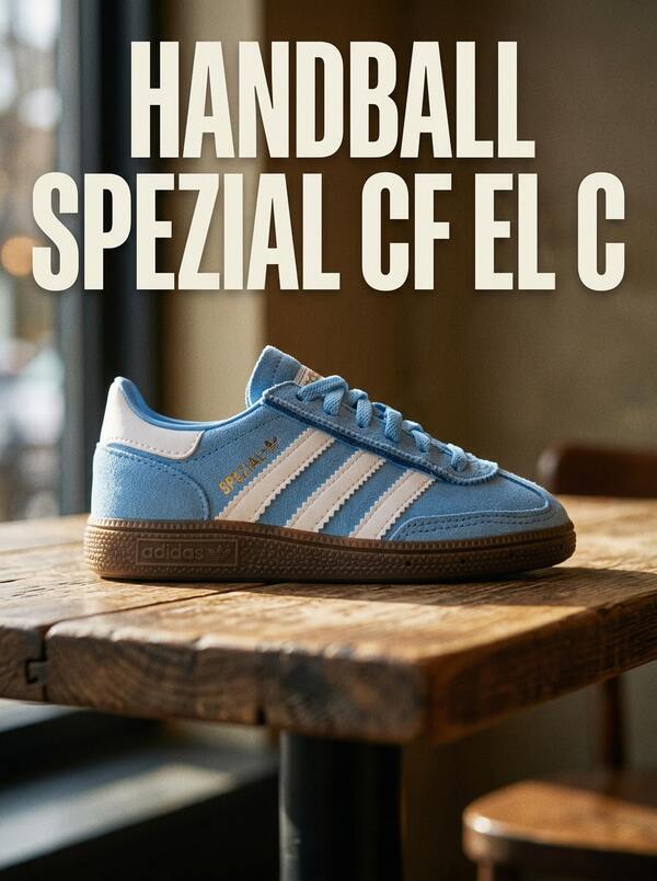 Adidas Handball Spezial Kids' Sneakers Modern Anti-Slip Lace-Up Shopping Daily Weekend White JQ6381