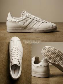 Adidas Casual Outdoor Comfortable Simple Lace-Up Men Sneakers - White - View 5