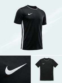 Nike Men's Sports Tees & Tanks Versatile Lightweight Easy To Match Home Travel Daily Black HM7127-010 - Black and White - View 4