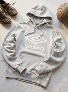 Umbro هودي رمادي للرجال - رمادي - مشاهدة 2