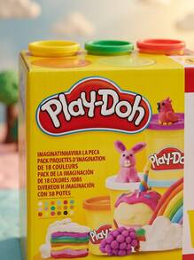 PLAY-DOH بلاي دوه تخيل أي شيء - عبوة من 18 قطعة - متعدد الألوان - مشاهدة 4