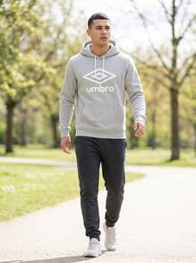 Umbro هودي رمادي للرجال - رمادي - مشاهدة 3
