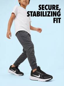 Nike Star Runner Kids Sneakers Lightweight Snug Fit Padded Training Travel Daily HF7004-002 - White/Black - View 3