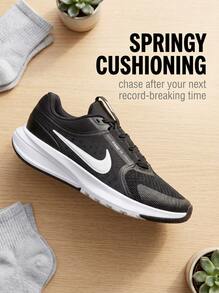 Nike Star Runner Kids Sneakers Lightweight Snug Fit Padded Training Travel Daily HF7004-002 - White/Black - View 2