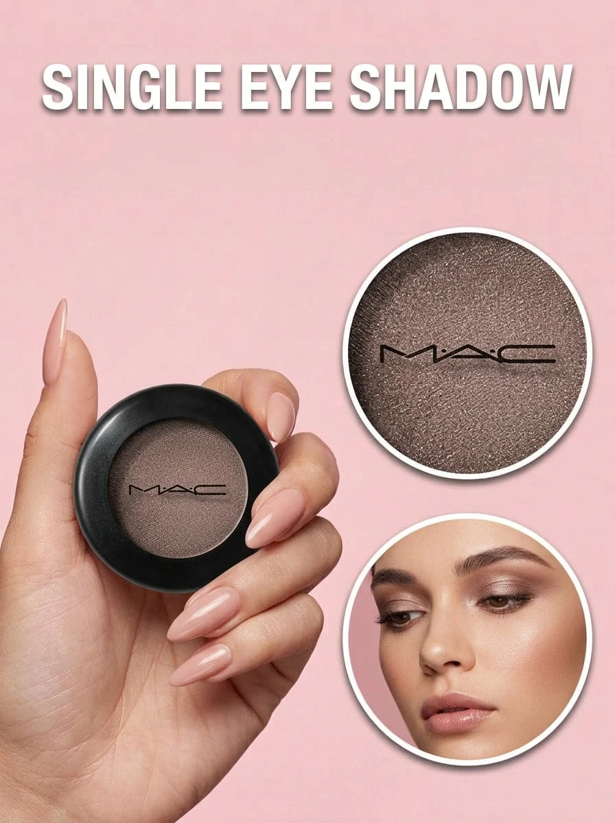 MAC Single Eyeshadow Club 1.5 G – Eyeshadow, Long-Wearing, For Makeup Enthusiasts, Red-Brown With Pearl, Suitable For Daily Makeup Routine - Club - View 1